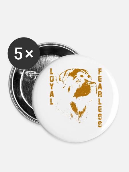 Rottweiler-stilvolles Design - Buttons groß 56 mm (5er Pack) - Weiß