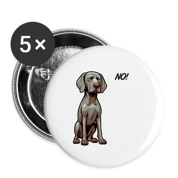 Pas de Weimaraner Weimaraner Amoureux Weimaraner Weimaraner Chien - Lot de 5 grands badges (56 mm) - blanc - Devant