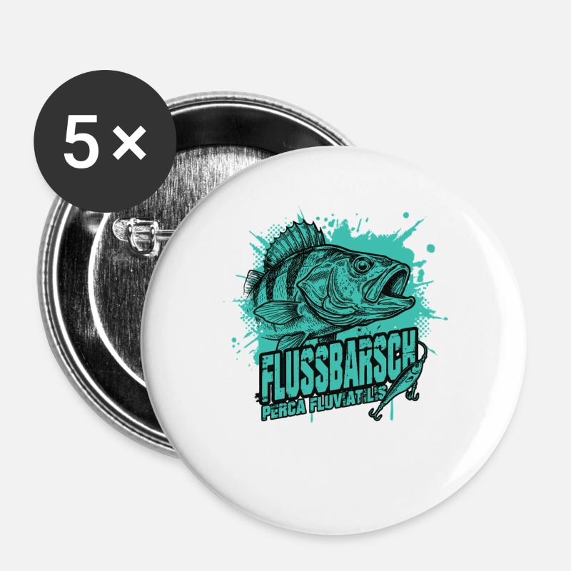 Perch – The Spiny Knight - Buttons large 2.2''/56 mm (5-pack) - white