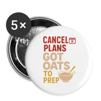 Porridge Breakfast Culture Overnight - Buttons large 2.2''/56 mm (5-pack) - white - Front