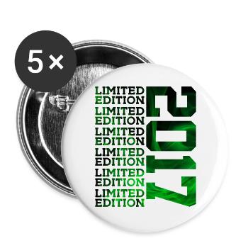 ÉDITION LIMITÉE 2017 9 ANS 9E ANNIVERSAIRE - Lot de 5 grands badges (56 mm) - blanc - Devant