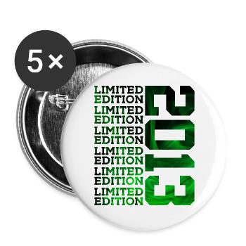 LIMITED EDITION 2013 13 YEARS 13TH BIRTHDAY - Buttons large 2.2''/56 mm (5-pack) - white - Front