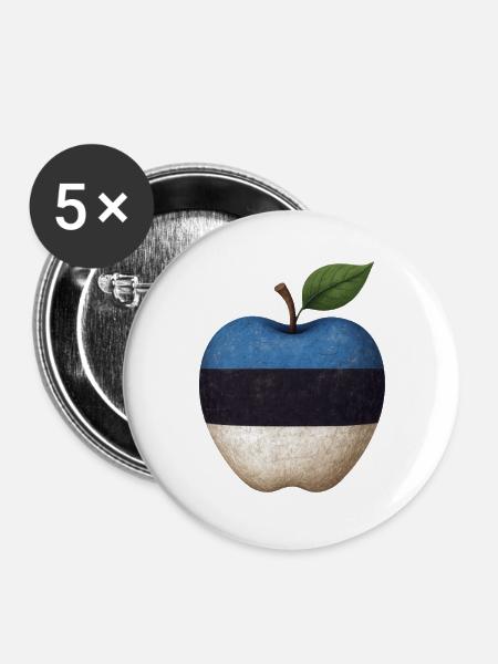 Estland - Buttons groß 56 mm (5er Pack) - Weiß