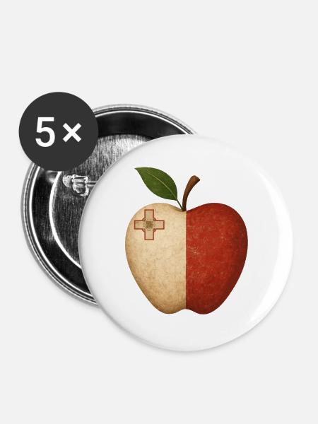 Malta - Buttons groß 56 mm (5er Pack) - Weiß