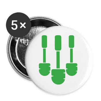 The best toilet brush times three! - Buttons large 2.2''/56 mm (5-pack) - white - Front
