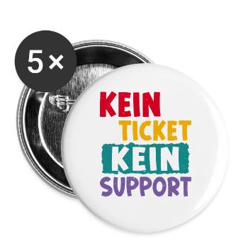 Nerd Computer NO TICKET NO PROBLEM FUNNY - Buttons large 2.2''/56 mm (5-pack) - white - Front