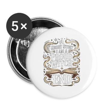 Witchcraft A Short Story I Am Astrology Lover - Buttons large 2.2''/56 mm (5-pack) - white - Front
