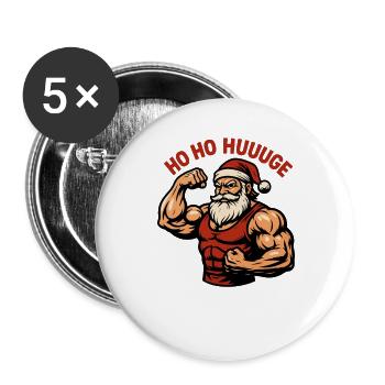 Ho, ho! Huge fun Christmas workout at Fit - Buttons large 2.2''/56 mm (5-pack) - white - Front