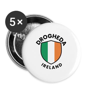Drogheda Ireland Shield - Buttons large 2.2''/56 mm (5-pack) - white - Front