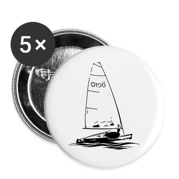Sports de voile aéronautiques à voile de la RS - Lot de 5 grands badges (56 mm) - blanc - Devant
