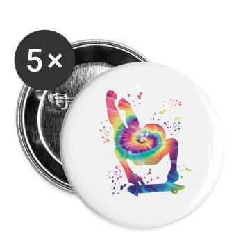 Skeleton Bobsleigh Winter Sports Sled - Buttons large 2.2''/56 mm (5-pack) - white - Front