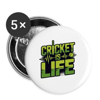 Funny Cricket Saying Vintage Cricket Game - Buttons large 2.2''/56 mm (5-pack) - white - Front