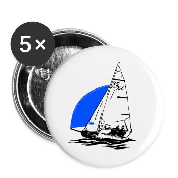 RS Feva XL Sailboat Youth Sailing Dinghy Regatta - Buttons large 2.2''/56 mm (5-pack) - white - Front
