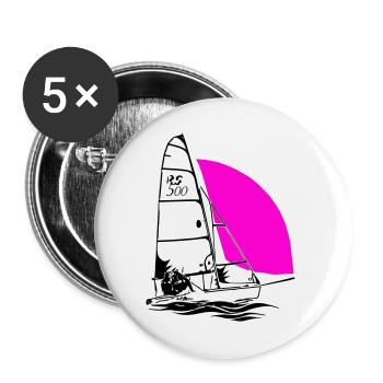 RS 500 Régate de dériveurs à voile voile de couleur - Lot de 5 grands badges (56 mm) - blanc - Devant