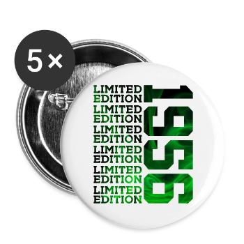 LIMITED EDITION 1956 70 JAHRE 70. GEBURTSTAG - Buttons groß 56 mm (5er Pack) - Weiß - Vorne