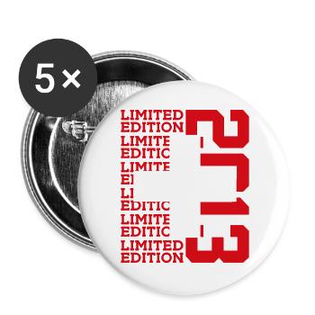 ÉDITION LIMITÉE 2013 SUISSE 13E ANNIVERSAIRE - Lot de 5 grands badges (56 mm) - blanc - Devant