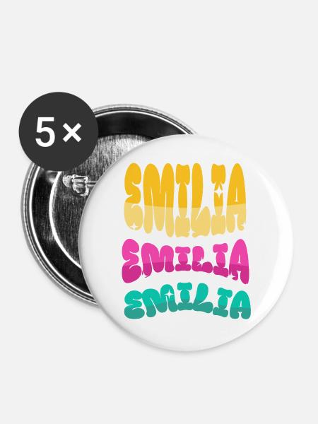 EMILIA - Buttons groß 56 mm (5er Pack) - Weiß