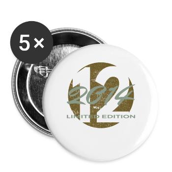 12e anniversaire 2014 cadeau garçons et filles - Lot de 5 grands badges (56 mm) - blanc - Devant
