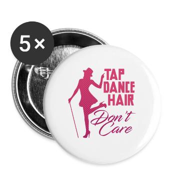Tap Dance, Tap Dancer, Tap Dancer, Stepper - Buttons large 2.2''/56 mm (5-pack) - white - Front