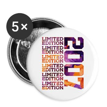 19TH BIRTHDAY LIMITED EDITION 2007 - Buttons large 2.2''/56 mm (5-pack) - white - Front