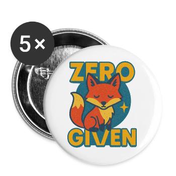 Zero Fox Given - Buttons large 2.2''/56 mm (5-pack) - white - Front