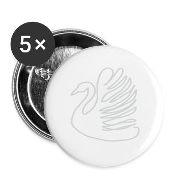 swan - Buttons large 2.2''/56 mm (5-pack) - white - Front