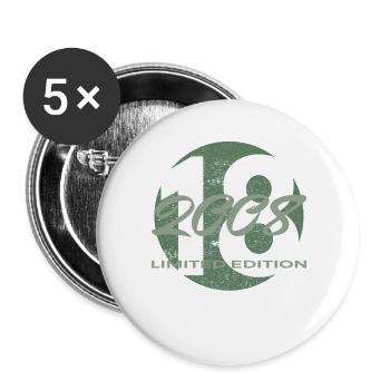 18th Birthday 2008 Boys and Girls Gift - Buttons large 2.2''/56 mm (5-pack) - white - Front