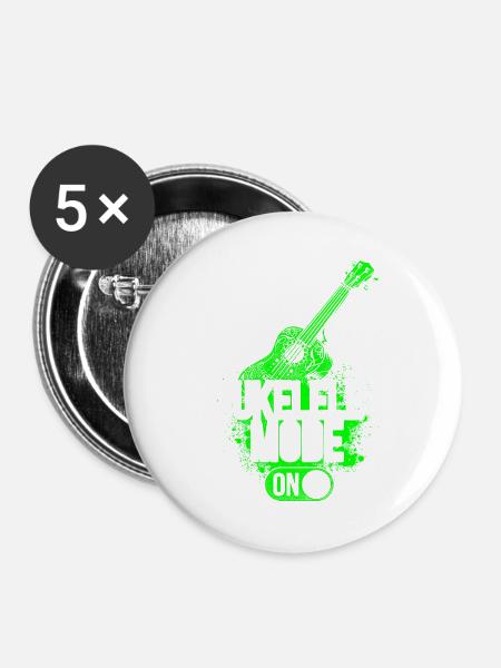Hawaiian Ukulele Uke Ukulele Mode - Buttons groß 56 mm (5er Pack) - Weiß