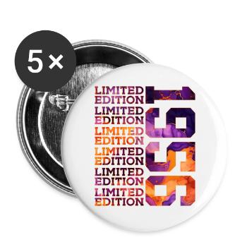 70E ANNIVERSAIRE ÉDITION LIMITÉE 1956 - Lot de 5 grands badges (56 mm) - blanc - Devant