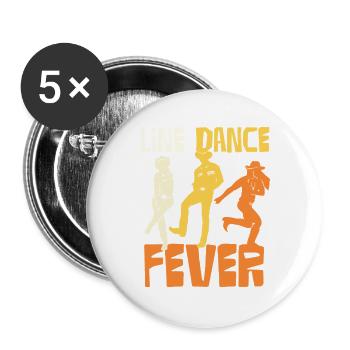 Line Dance Fever Silhouettes - Buttons large 2.2''/56 mm (5-pack) - white - Front