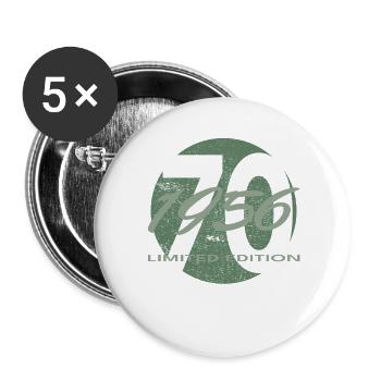 70th Birthday 1956 Gift for Men and Women - Buttons large 2.2''/56 mm (5-pack) - white - Front