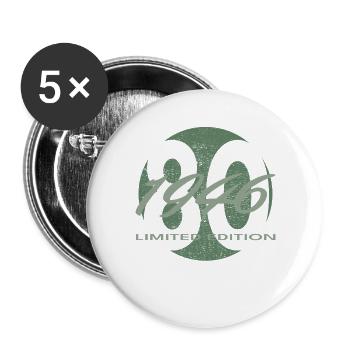 80th Birthday 1946 Gift for Men and Women - Buttons large 2.2''/56 mm (5-pack) - white - Front