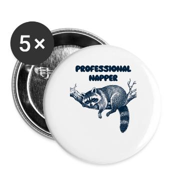 Professional Napper - Buttons large 2.2''/56 mm (5-pack) - white - Front