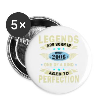 20e anniversaire Original janvier Volume 2006 - Lot de 5 grands badges (56 mm) - blanc - Devant