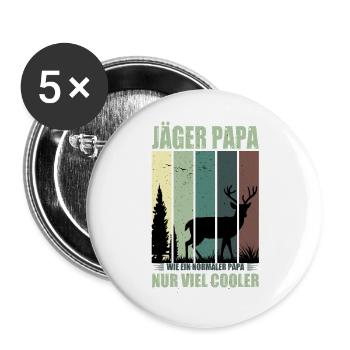 Hunter Gifts Hunting Hunting Hunter Exam - Buttons large 2.2''/56 mm (5-pack) - white - Front