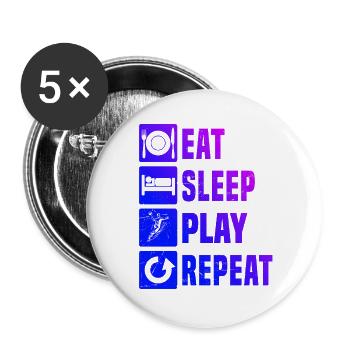 Œuvres modernes de handball pour hommes - Lot de 5 grands badges (56 mm) - blanc - Devant
