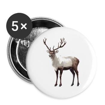 Renne Renne - Lot de 5 grands badges (56 mm) - blanc - Devant