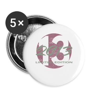 13th Birthday 2013 Boys and Girls Gift - Buttons large 2.2''/56 mm (5-pack) - white - Front