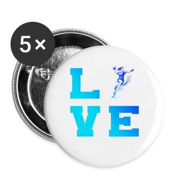 Frisches Handball Motiv für Handball fuer Frauen - Buttons groß 56 mm (5er Pack) - Weiß - Vorne