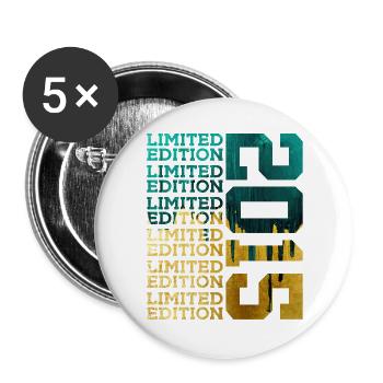 ÉDITION LIMITÉE 2015 11 ANS 11E ANNIVERSAIRE - Lot de 5 grands badges (56 mm) - blanc - Devant