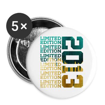 LIMITED EDITION 2013 13 YEARS 13TH BIRTHDAY - Buttons large 2.2''/56 mm (5-pack) - white - Front