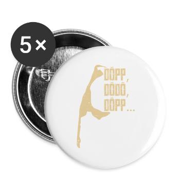 Insel Sylt DÖPP DODO DÖPP Wattenmeer Lustiges - Buttons groß 56 mm (5er Pack) - Weiß - Vorne