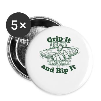 Grip It And Rip It Disc Golf Flying Disc - Buttons large 2.2''/56 mm (5-pack) - white - Front