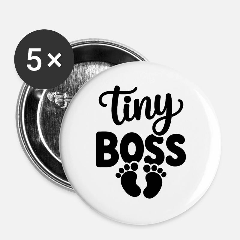 Co dla prawdziwego szefa  Grafika z Łapkami - Buttons large 2.2''/56 mm (5-pack) - white