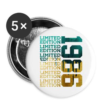 LIMITED EDITION 1986 40 YEARS 40TH BIRTHDAY - Buttons large 2.2''/56 mm (5-pack) - white - Front