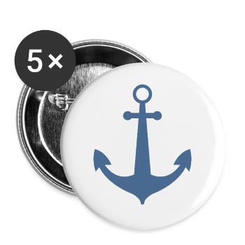 Anker - Buttons groß 56 mm (5er Pack) - Weiß - Vorne