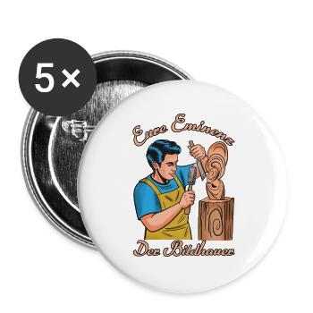 Eure Eminenz Der Bildhauer - Buttons groß 56 mm (5er Pack) - Weiß - Vorne
