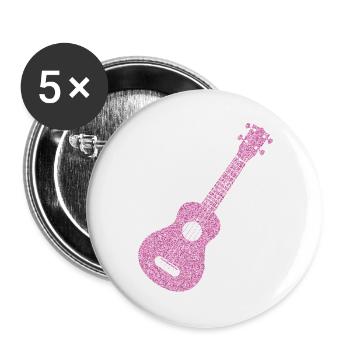 Hawaiian Ukulele Uke Diamonds - Buttons large 2.2''/56 mm (5-pack) - white - Front