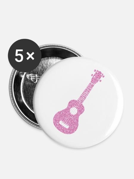 Hawaiian Ukulele Uke Diamonds - Buttons groß 56 mm (5er Pack) - Weiß