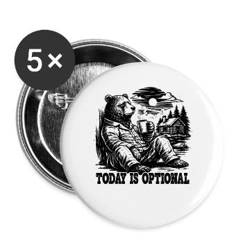Heute ist es eine optionale Dosierung mit Kaffee - Buttons groß 56 mm (5er Pack) - Weiß - Vorne
